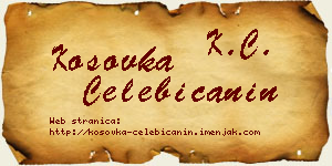 Kosovka Čelebićanin vizit kartica